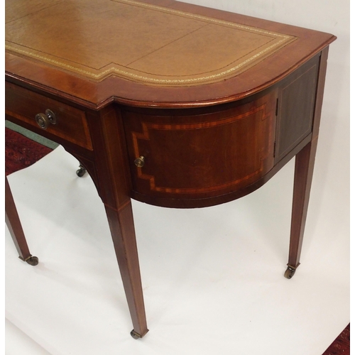 893 - A HEAL AND SON  LONDON EDWARDIAN MAHOGANY WRITING DESK