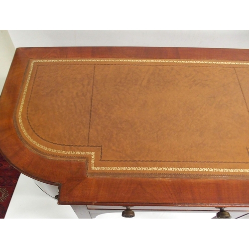 893 - A HEAL AND SON  LONDON EDWARDIAN MAHOGANY WRITING DESK