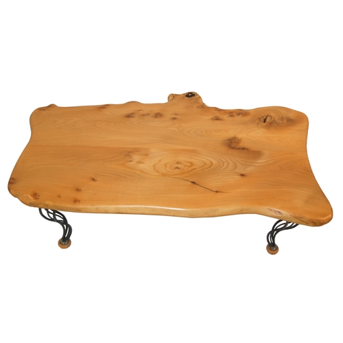 902 - A PAUL HODGKISS ALBINO ELM COFFEE TABLE