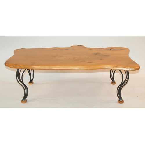 902 - A PAUL HODGKISS ALBINO ELM COFFEE TABLE