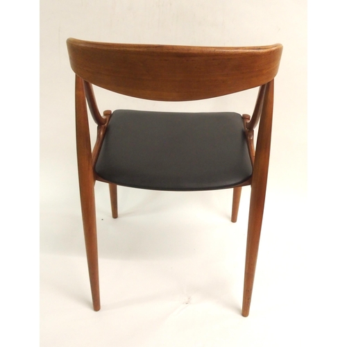 916 - A PAIR OF DANISH JOHANNES ANDERSON FOR ULDUM MOBEL FABRICK MID-CENTURY TEAK CHAIRS