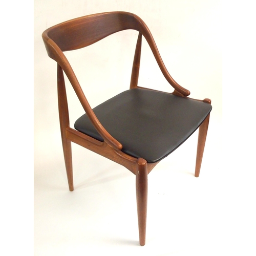 916 - A PAIR OF DANISH JOHANNES ANDERSON FOR ULDUM MOBEL FABRICK MID-CENTURY TEAK CHAIRS