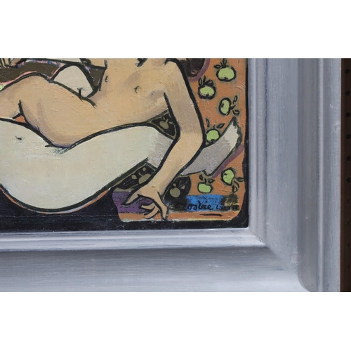 1022 - WILLIAM CROSBIE RSA RGI (1915-1999)TWO NUDES FIGURES Oil on board, signed lower right, 19 x 36c... 