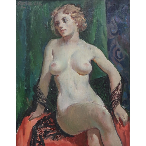 1026 - WILLIAM CROSBIE RSA RGI (1915-1999)THE BLACK SHAWL Oil on canvas, signed upper left, 45 x 34cm&... 