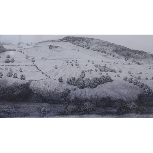 958 - RAYMOND C BOOTH (1929-2015)HILLSIDE IN THE W.. VALLEY Graphite, signed lower right, dated, 25 x... 