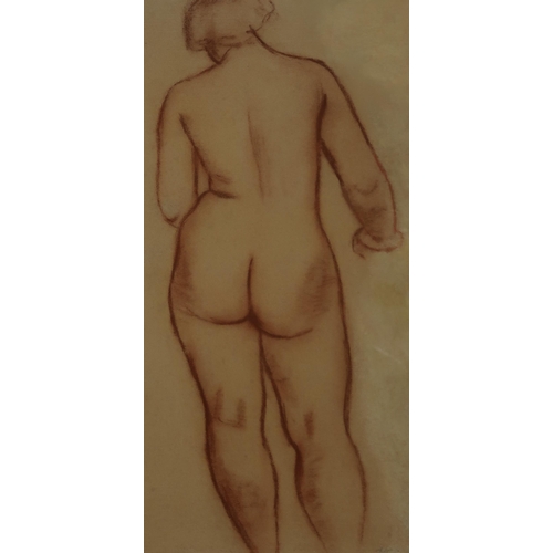 968 - ATTRIBUTED TO BERNARD MENINSKY NUDE STUDY Pastel, indistinctly inscribed lower right, 55 x... 