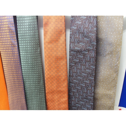 1482 - A COLLECTION OF TEN HERMES SILK TIES