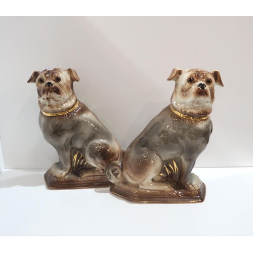 259A - A pair of Bo'Ness pottery pug dogs