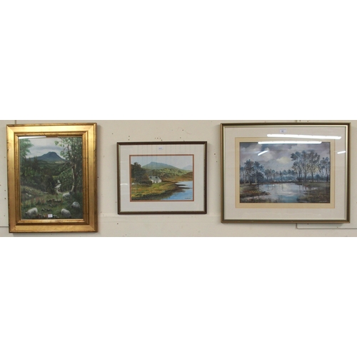 91 - A lot of seven assorted framed scenic pictures (7)