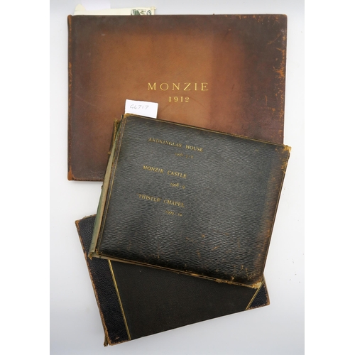 518 - Three photographic albums recording the work carried out at Monzie Castle, Ardkinglas House and the ... 