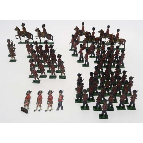 532 - A quantity of polychrome-painted tin cavalry and foot soldiers