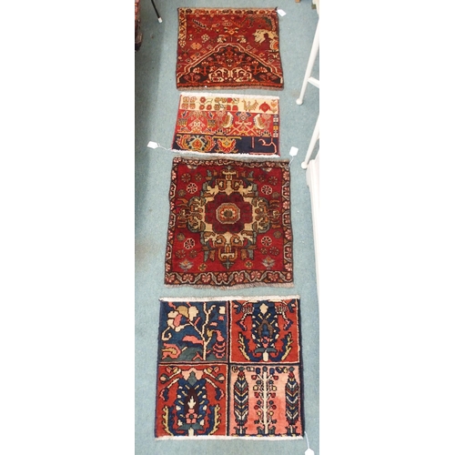 102 - A lot of four assorted middle eastern rug samples (4)