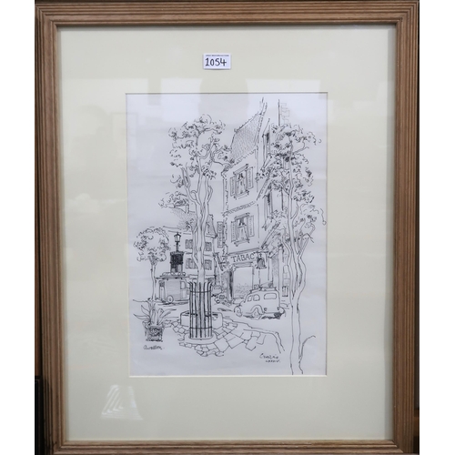 1054 - WILLIAM CROSBIE RSA RGI (1915-1999)AVALLON Ink on paper, signed lower right, inscribed, 40 x 28... 