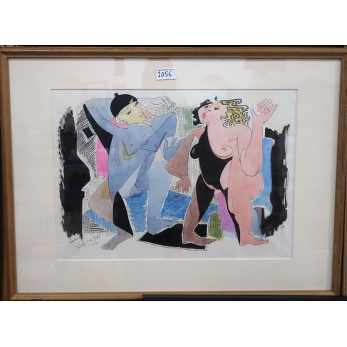 1056 - WILLIAM CROSBIE RSA RGI (1915-1999)WALTZ OF THE GODS Watercolour, signed lower left, inscribed,... 