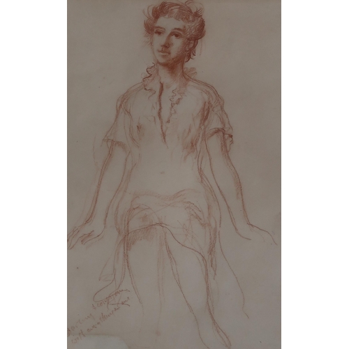 1068 - WILLIAM CROSBIE RSA RGI (1915-1999)SEATED LADY Coloured pencil, inscribed, 25 x 15cm... 