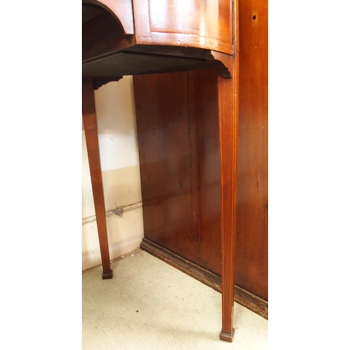 107 - A 20th century mahogany kidney shaped ladies writing desk