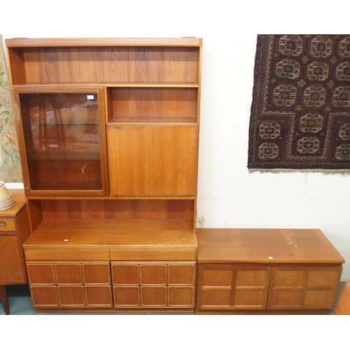 114 - A mid 20th century teak McIntosh drinks cabinet and low two door cabinet (2)