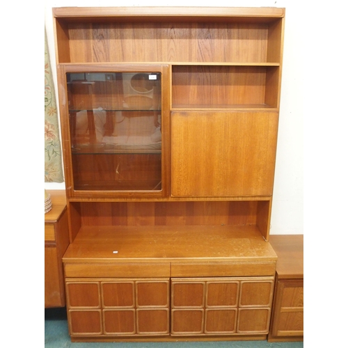 114 - A mid 20th century teak McIntosh drinks cabinet and low two door cabinet (2)