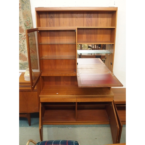 114 - A mid 20th century teak McIntosh drinks cabinet and low two door cabinet (2)