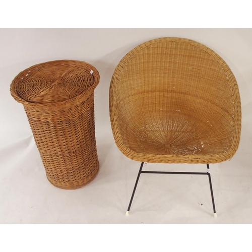 127 - A mid 20th century wicker 