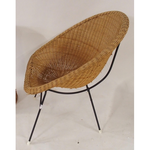 127 - A mid 20th century wicker 