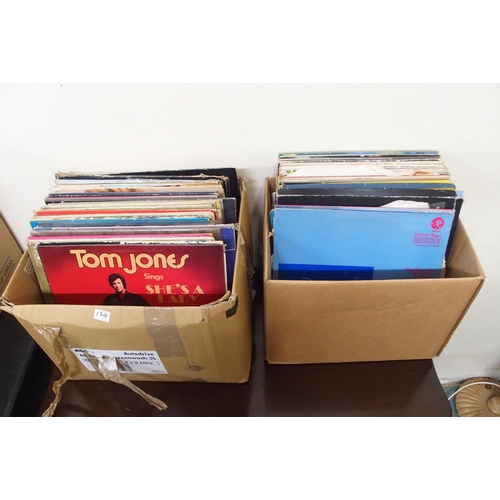 162 - A lot of four boxes of assorted vinyl records (4)