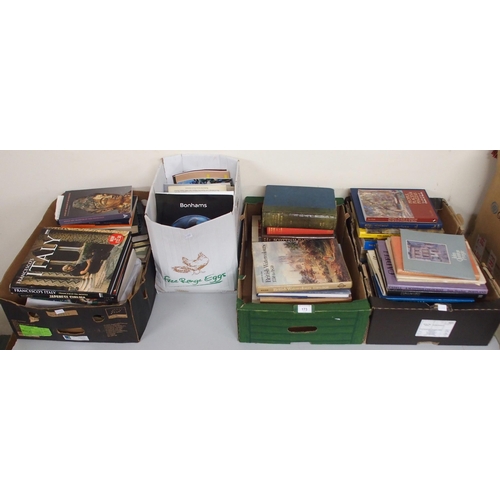 173 - A lot of four boxes of assorted books to include fine art and antique reference books (4)