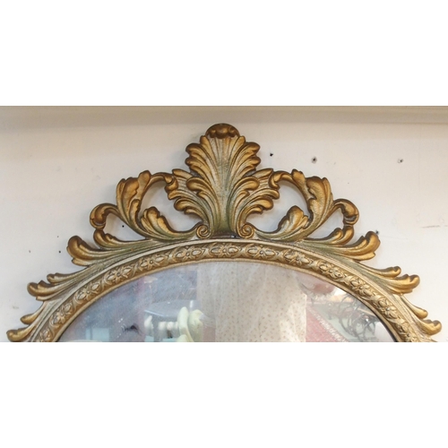 178 - A 20th century gilt metal framed rococo style wall mirror