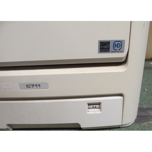 183 - A OKI C711 printer sold as spares and repairs and assorted ink cartridges and accessories