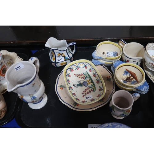 241 - A collection of Quimper ceramics