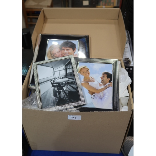 246 - A selection of modern silver plated photograph frames