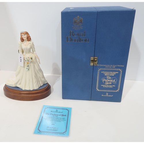 250 - A collection of Royal Doulton figures including The Duchess of York (boxed), eighteen miniature figu... 