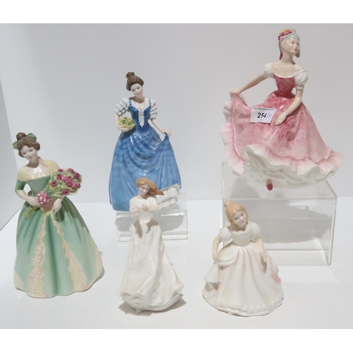 254 - Five assorted Royal Doulton figures