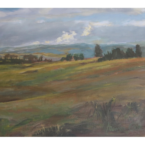 651 - MARION COOK Landscape, signed, oil on canvas, 60 x 60cm