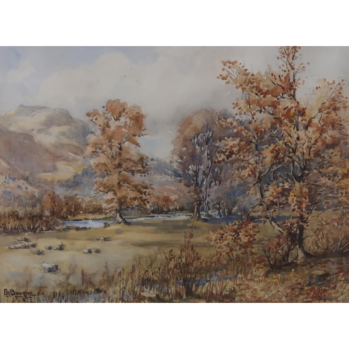 659 - P.R.BOURNE The Haugh by the Endrick, Fintry, signed, watercolour, 30 x 39cm