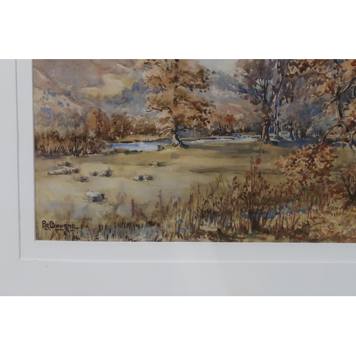 659 - P.R.BOURNE The Haugh by the Endrick, Fintry, signed, watercolour, 30 x 39cm