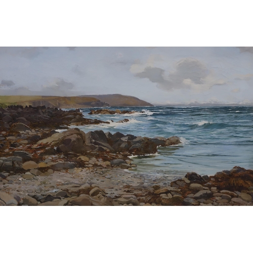 665 - BARCLAY HENRY Coastal landscape, signed, oil on canvas, 40 x 60cm