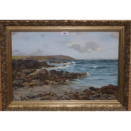 665 - BARCLAY HENRY Coastal landscape, signed, oil on canvas, 40 x 60cm