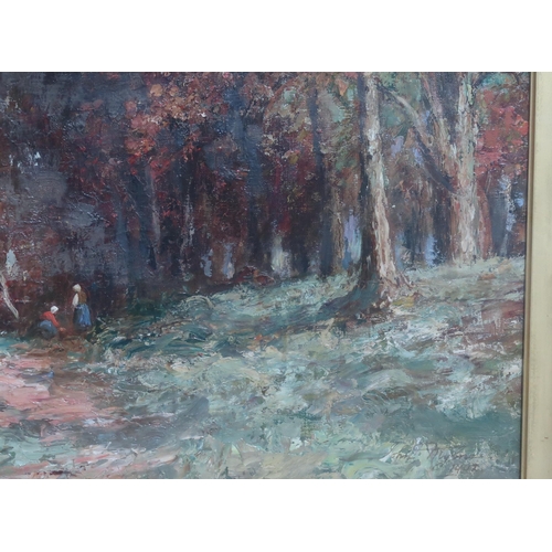 667 - JOHN MYLNE A Woodland Park, signed, oil on canvas, dated, 1907, 60 x 50cm