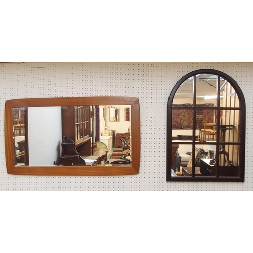 71 - A lot of two mid 20th century teak framed wall mirrors and a further 20th century wall mirror (3)