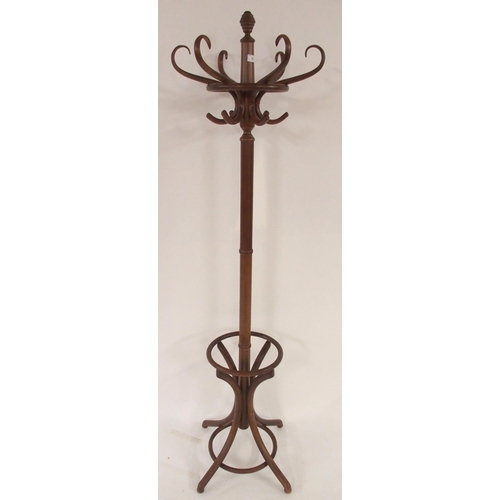 74 - A 20th century bentwood hat and coat stand