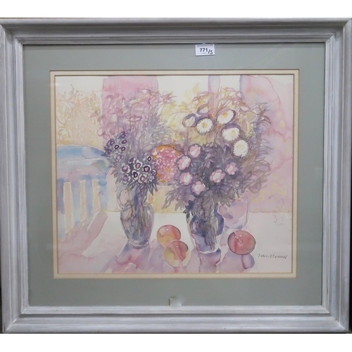 771 - FIVE VARIOUS WORKS To include John O'Connor, Flowers Still Life, Watercolour, 41 x 48cm, anothe... 