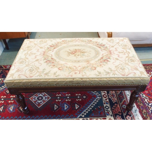 88 - A 20th century mahogany framed tapestry ottoman stool