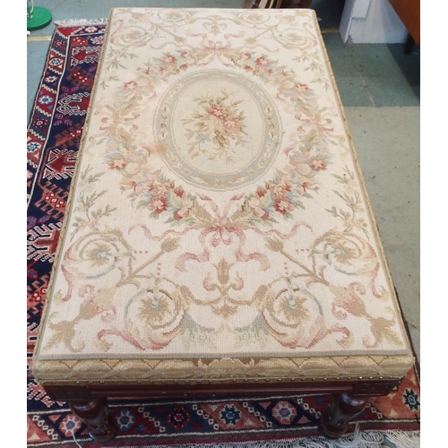 88 - A 20th century mahogany framed tapestry ottoman stool