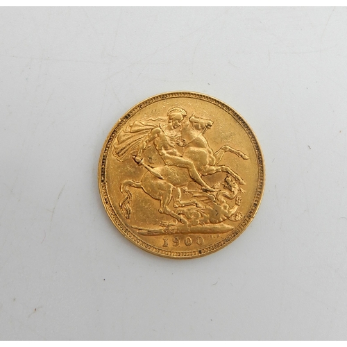 362F - VICTORIAN SOVEREIGN 1900, 8 grams