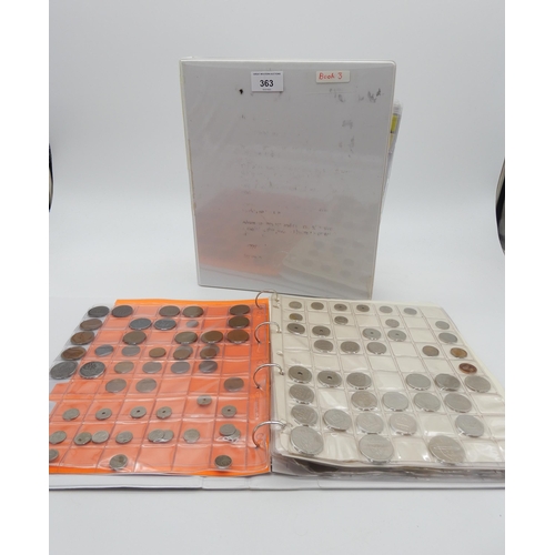 363 - CHINESE EMPIRE CASH COINS together with coin collectors sheets from China, Singapore, South Africa, ... 