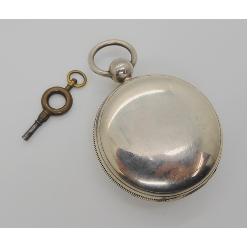 604 - A silver open face pocket watch, hallmarked Chester 1890, case diameter 4.7cm, weight 103.5gms