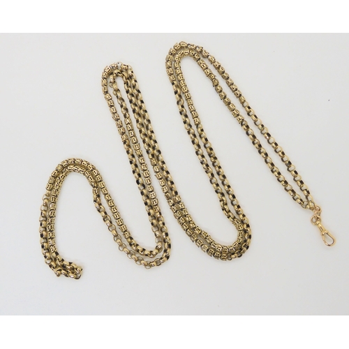 629 - A rolled gold fancy guard chain