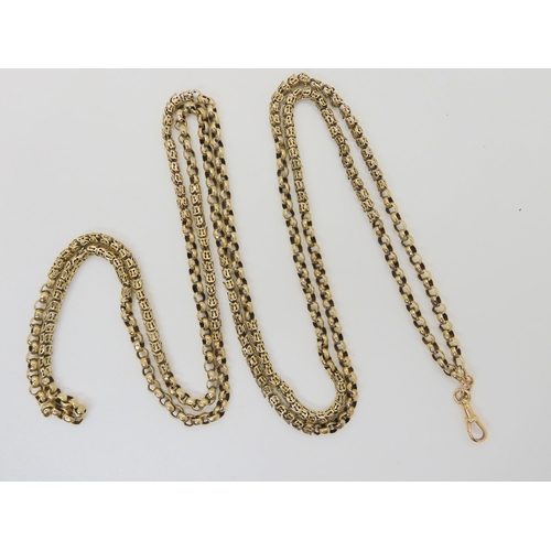 629 - A rolled gold fancy guard chain