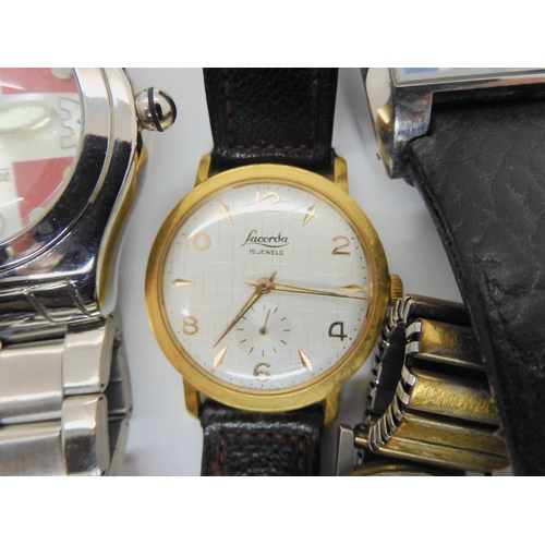 643 - A retro Lacorda watch, Timex Electric, Avia and other fashion watches